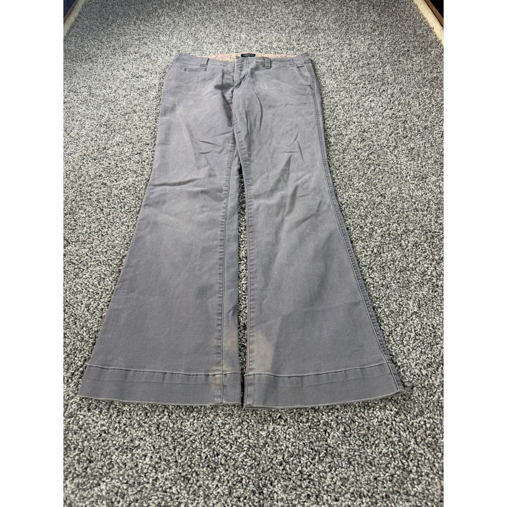 Vintage Y2K American Eagle Bootcut Pants Women's Size 8 Gray Baggy